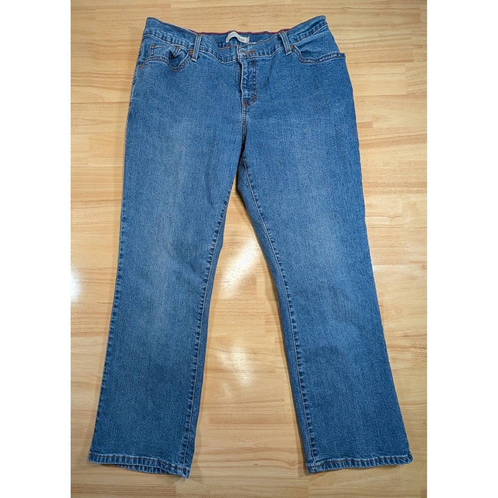 Levis 550 Relaxed Boot Cut Jeans Womens 14M Blue Denim Stretch Medium 550-1265